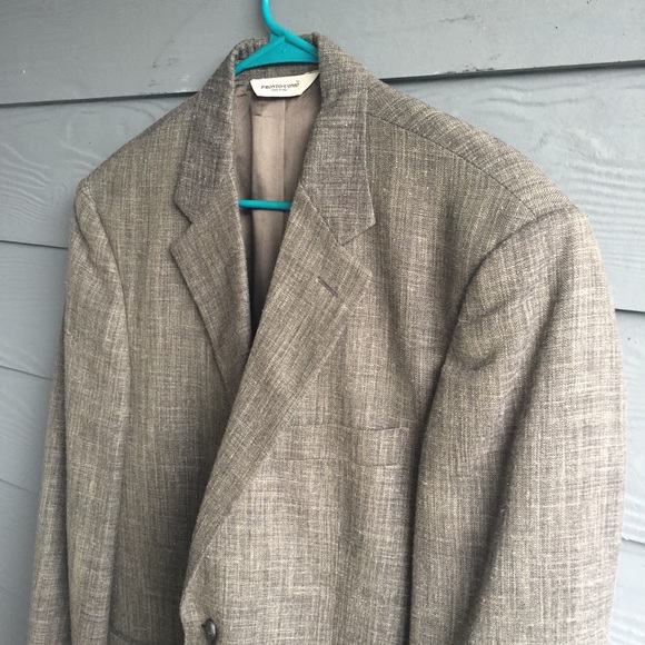 PRONTO UOMO 40R Gray Wool Blend 2 Button Blazer - Picture 1 of 8